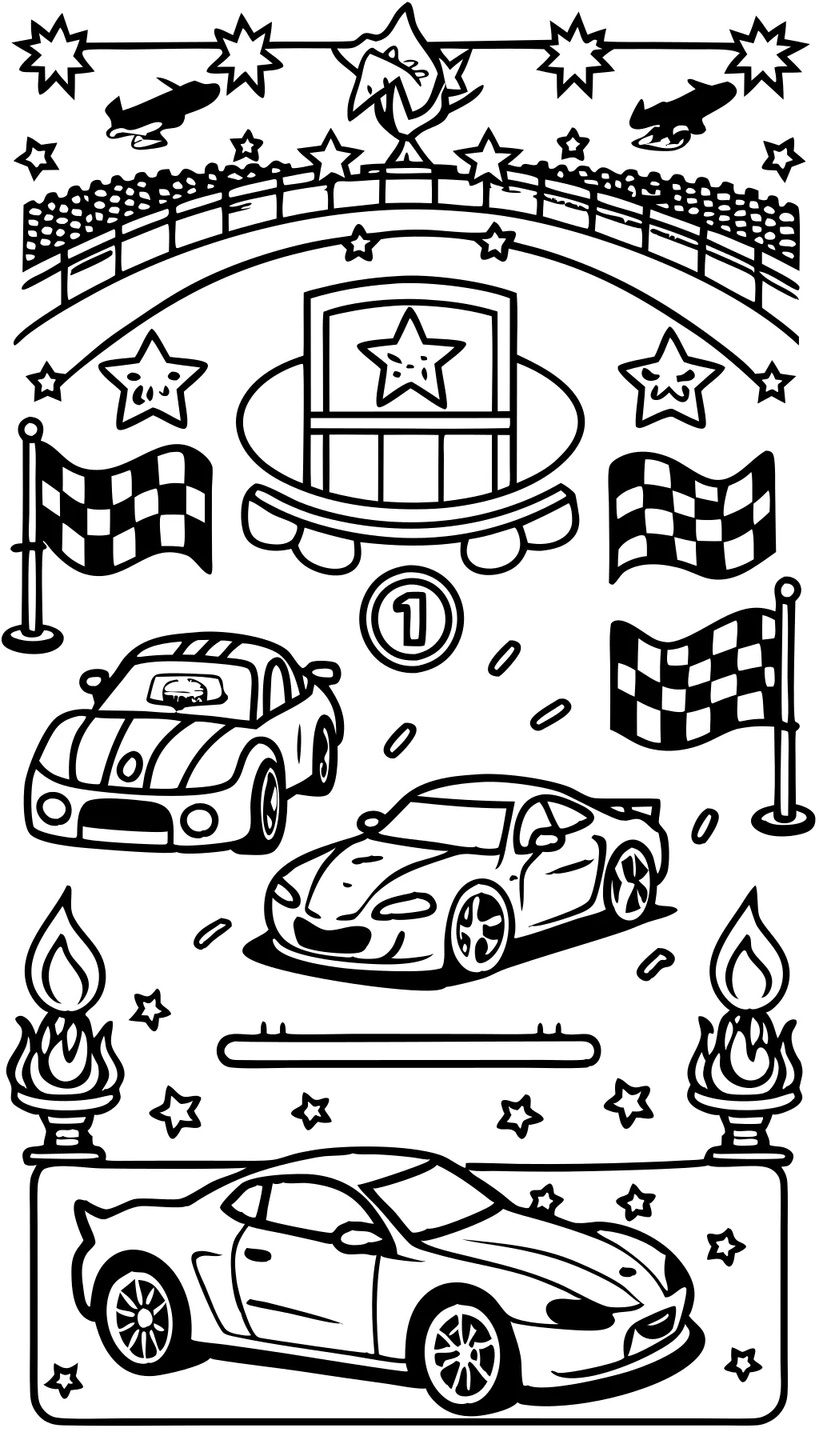 racing coloring pages